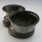 Billy Ray Hussey Pottery Double Joined Snake with Bowls w: Snake NC Folk