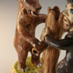 Stacy Lambert Bear and Man Hugging Tree Figural