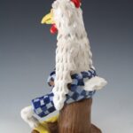 Stacy Lambert Rooster Figural NC Folk Pottery